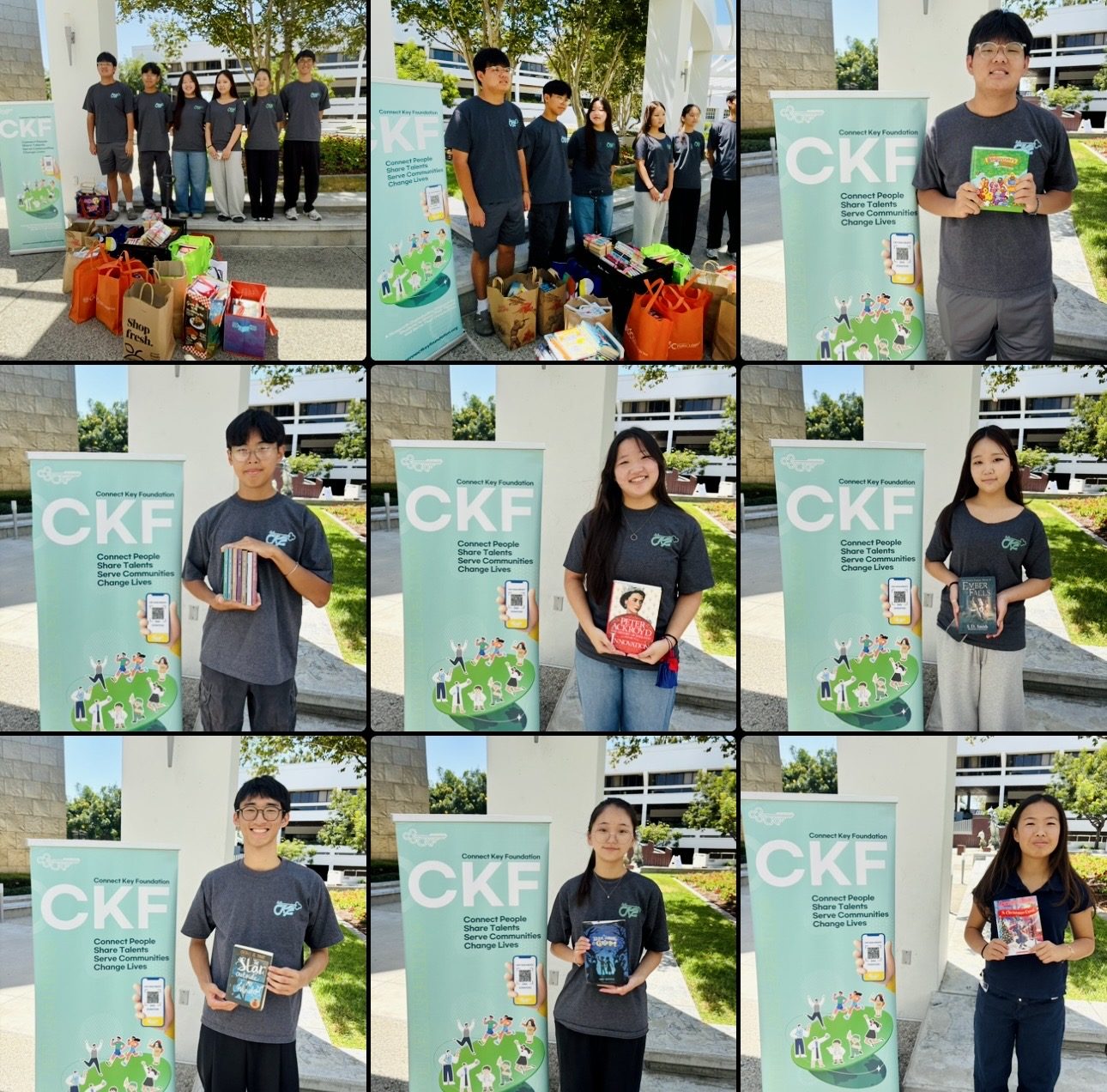 CKF volunteers with donated books
